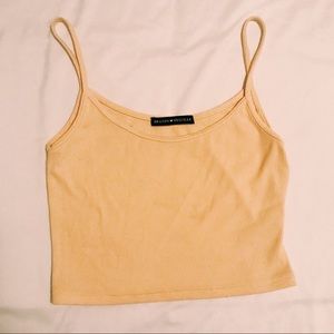 Brandy Melville yellow ribbed tank top!!⚡️